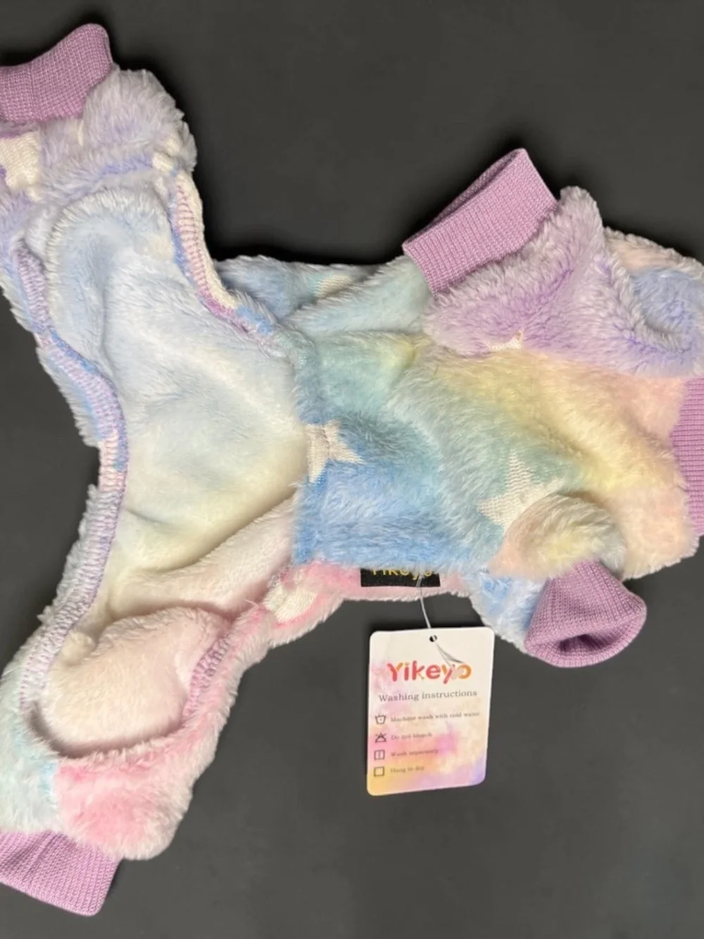 Pink Glow in the Dark Dog Pajamas XXXS Soft Fleece Puppy Jumpsuit NWT